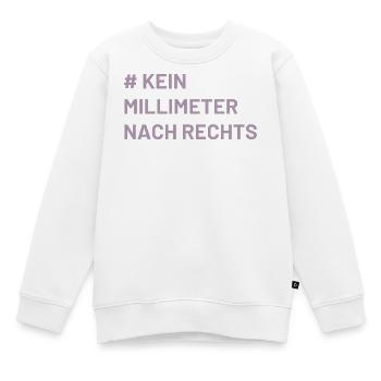 Antifa Mindset kein Millimeter nach rechts - Kinder Premium Organic Sweatshirt - Weiß - Vorne - AI Model Kid Male (0cm)