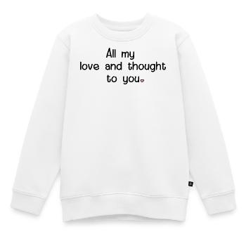 Trauer Sprüche Herz - Kinder Premium Organic Sweatshirt - Weiß - Vorne - AI Model Kid Male (0cm)