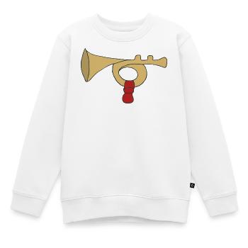 Vintage posaune mit rotem Griff - Kinder Premium Organic Sweatshirt - Weiß - Vorne - AI Model Kid Male (0cm)