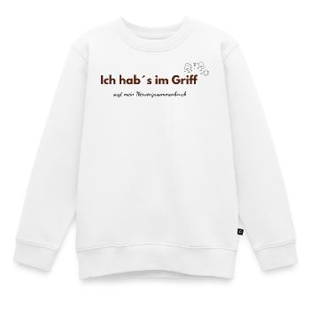 Ich hab’s im Griff – sagt der Nervenzusammenbruch - Kinder Premium Organic Sweatshirt - Weiß - Vorne - AI Model Kid Male (0cm)