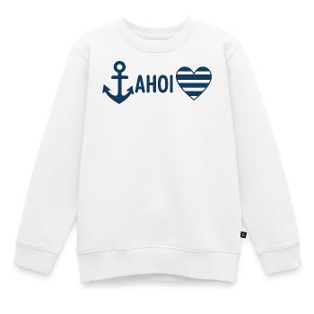 Ahoi  - Kinder Premium Organic Sweatshirt - Weiß - Vorne - AI Model Kid Male (0cm)