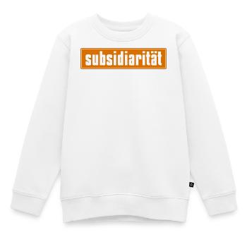 Abstrakte Farbexplosion auf Leinwand - Kinder Premium Organic Sweatshirt - Weiß - Vorne - AI Model Kid Male (0cm)