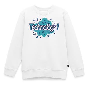Technologie - Sweat Premium enfant bio - blanc - Devant - AI Model Kid Male (0cm)