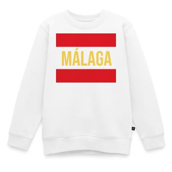 Design der regionalen Flagge von Málaga - Kinder Premium Organic Sweatshirt - Weiß - Vorne - AI Model Kid Male (0cm)