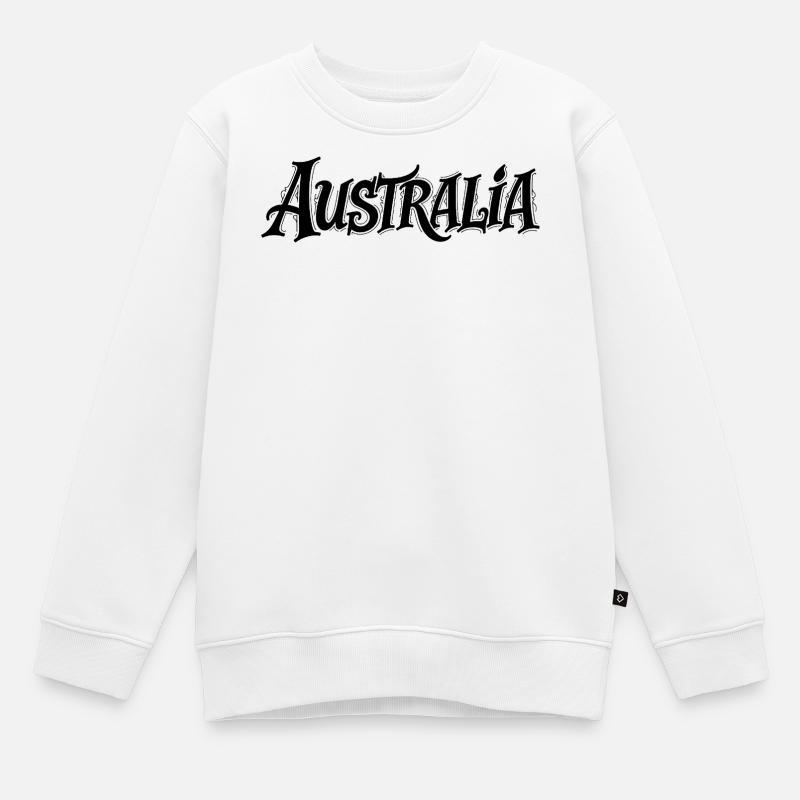 Australia - Kinder Premium Organic Sweatshirt - Weiß