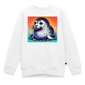 Siegel - Kinder Premium Organic Sweatshirt - Weiß - Vorne - AI Model Kid Male (0cm)