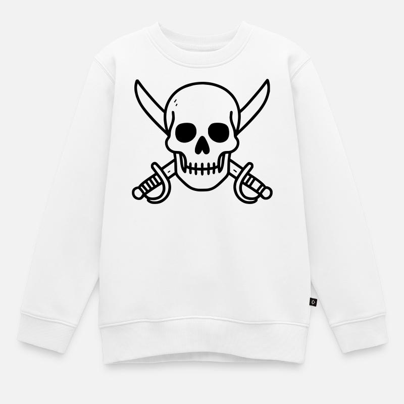 Pirates - Kids Premium Organic Sweatshirt - white