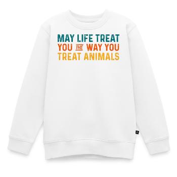 Citation Animale Optimisme Positive - Sweat Premium enfant bio - blanc - Devant - AI Model Kid Male (0cm)