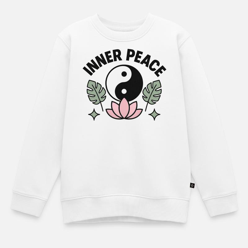 inner peace - Kinder Premium Organic Sweatshirt - Weiß