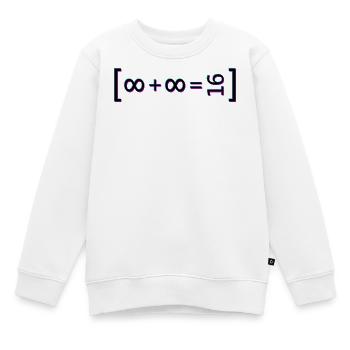 2.infinity - Kids Premium Organic Sweatshirt - white - Front - AI Model Kid Male (0cm)