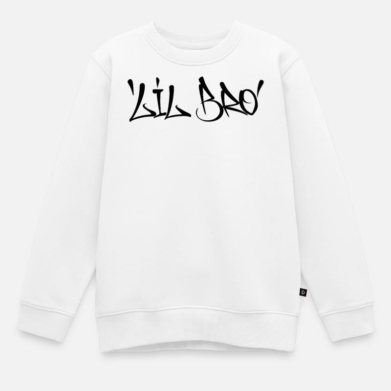LIL BRO - Kinder Premium Organic Sweatshirt - Weiß