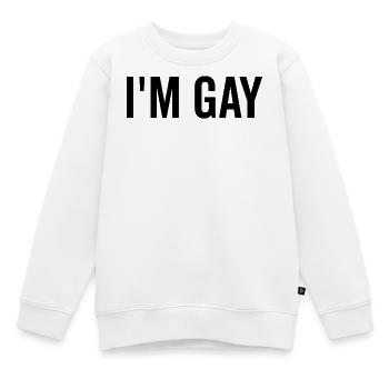 Ich bin schwul - Kinder Premium Organic Sweatshirt - Weiß - Vorne - AI Model Kid Male (0cm)