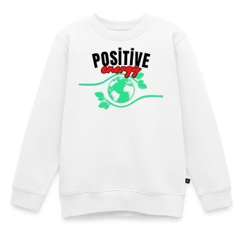 Positiv - Kinder Premium Organic Sweatshirt - Weiß - Vorne - AI Model Kid Male (0cm)