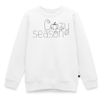 saison douillette - Sweat Premium enfant bio - blanc - Devant - AI Model Kid Male (0cm)
