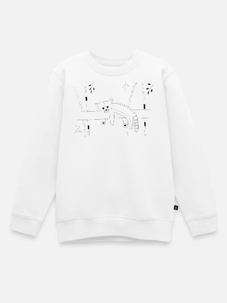 Roter Panda - Kinder Premium Organic Sweatshirt - Weiß