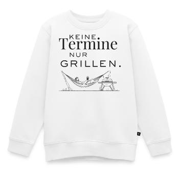 Grillabend Spruch für Männerabende - Kinder Premium Organic Sweatshirt - Weiß - Vorne - AI Model Kid Male (0cm)