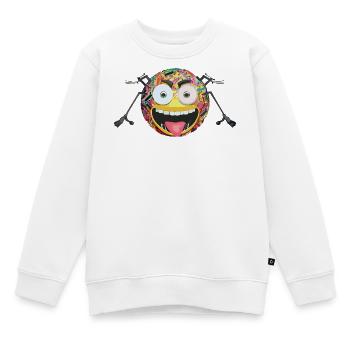 Triple Moji - Kinder Premium Organic Sweatshirt - Weiß - Vorne - AI Model Kid Male (0cm)