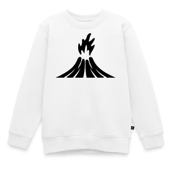 Vulkan - Kinder Premium Organic Sweatshirt - Weiß - Vorne - AI Model Kid Male (0cm)