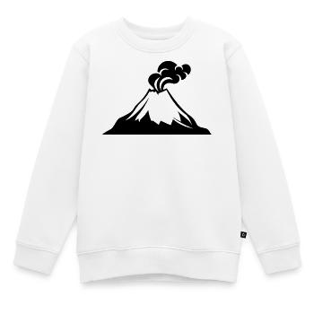 Vulkan - Kinder Premium Organic Sweatshirt - Weiß - Vorne - AI Model Kid Male (0cm)