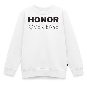 Ehre vor Leichtigkeit – Minimalistisches Motivationszitat - Kinder Premium Organic Sweatshirt - Weiß - Vorne - AI Model Kid Male (0cm)