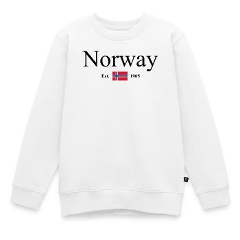 Norvège - Norvège - Norvège - Drapeau - Scandinavie - Sweat Premium enfant bio - blanc - Devant - AI Model Kid Male (0cm)