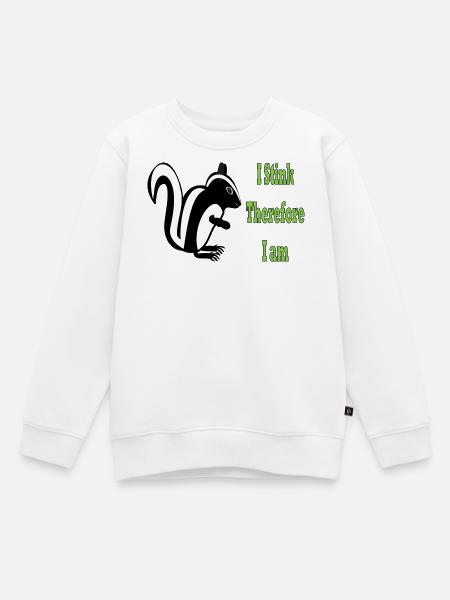 Humorvolle Skunk-Philosophie Zitat-Design - Kinder Premium Organic Sweatshirt - Weiß