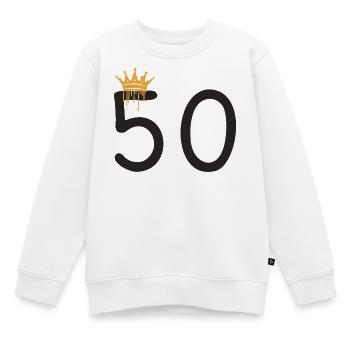 50 - Kids Premium Organic Sweatshirt - white - Front - AI Model Kid Male (0cm)
