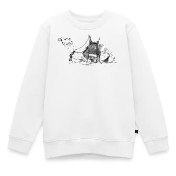 Kamel  - Kinder Premium Organic Sweatshirt - Weiß - Vorne - AI Model Kid Male (0cm)