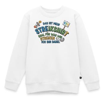 Dedicated strike shirt motif - Kids Premium Organic Sweatshirt - white - Front - AI Model Kid Male (0cm)