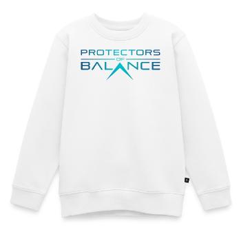 Protectors of Balance - Kinder Premium Organic Sweatshirt - Weiß - Vorne - AI Model Kid Male (0cm)