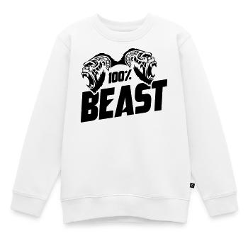 Gorilla Beast Motivation - Kinder Premium Organic Sweatshirt - Weiß - Vorne - AI Model Kid Male (0cm)