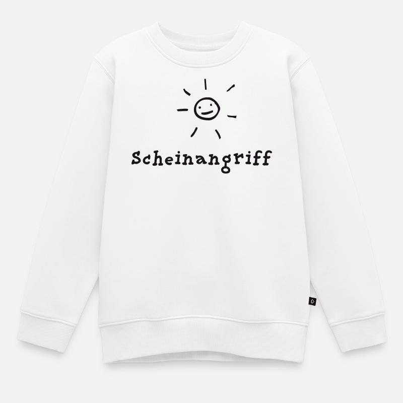 Feinte d’attaque - Sweat Premium enfant bio - blanc