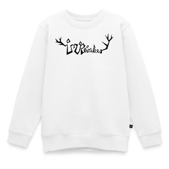 I love Reindeer - Kinder Premium Organic Sweatshirt - Weiß - Vorne - AI Model Kid Male (0cm)