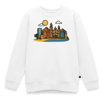 Paysage urbain coloré de Gran Canaria - Sweat Premium enfant bio - blanc - Devant - AI Model Kid Male (0cm)