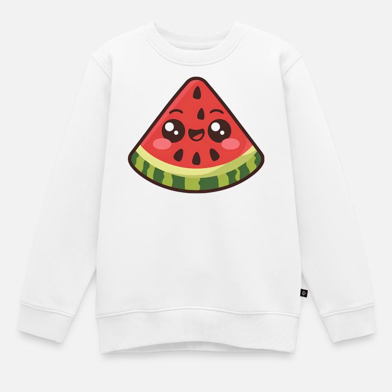 Mignonne tranche de pastèque - Sweat Premium enfant bio - blanc