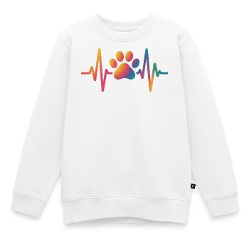 Hundepfote Tierliebhaber Hund  - Kinder Premium Organic Sweatshirt - Weiß - Vorne - AI Model Kid Male (0cm)