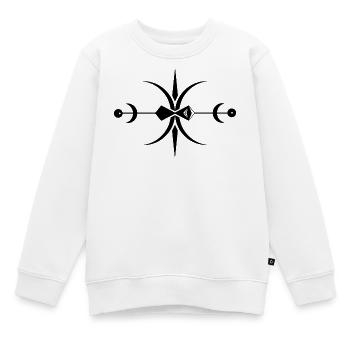 Mystisches Siegel Kornkreis Kunst - Kinder Premium Organic Sweatshirt - Weiß - Vorne - AI Model Kid Male (0cm)