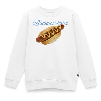 Hot-dog copieux à la moutarde - Sweat Premium enfant bio - blanc - Devant - AI Model Kid Male (0cm)