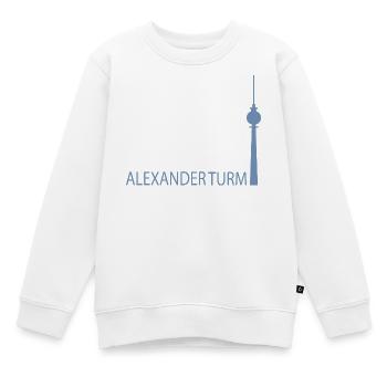 Minimalistisch Silhouette des Berliner Fernsehturm - Kinder Premium Organic Sweatshirt - Weiß - Vorne - AI Model Kid Male (0cm)