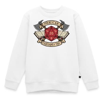 Sie können auf jeden Fall RPG Tabletop DM Favorite ausprobieren - Kinder Premium Organic Sweatshirt - Weiß - Vorne - AI Model Kid Male (0cm)