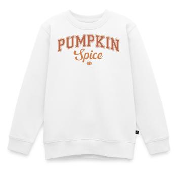 Pumpkin Spice Vintage Schriftzug - Kinder Premium Organic Sweatshirt - Weiß - Vorne - AI Model Kid Male (0cm)
