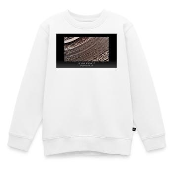 Vinyl Fan - Kinder Premium Organic Sweatshirt - Weiß - Vorne - AI Model Kid Male (0cm)