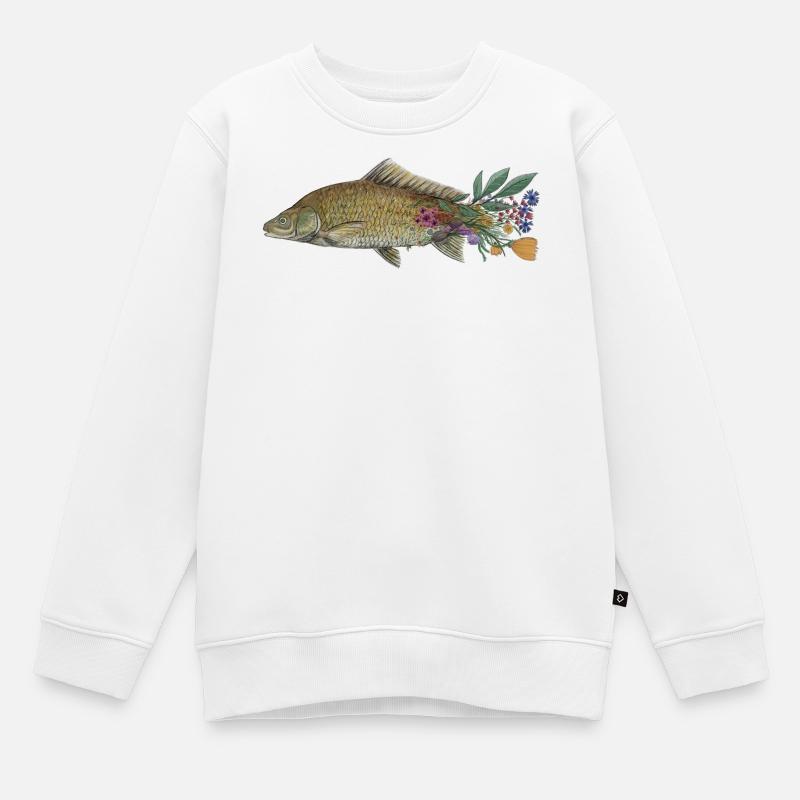 Der Karpfen - Kinder Premium Organic Sweatshirt - Weiß