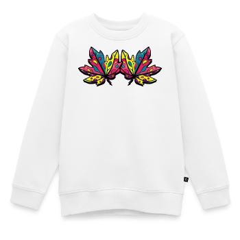 Blatt Herbstlich Ahorn Laub - Kinder Premium Organic Sweatshirt - Weiß - Vorne - AI Model Kid Male (0cm)