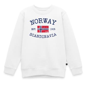 Norvège - Norvège - Norvège - Scandinavie - 1905 - Sweat Premium enfant bio - blanc - Devant - AI Model Kid Male (0cm)