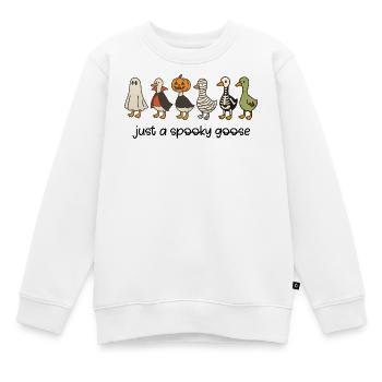 Creative Halloween illustration with enigmatic ducks - Kids Premium Organic Sweatshirt - white - Front - AI Model Kid Male (0cm)