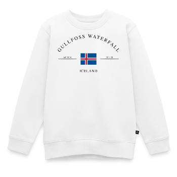 Gullfoss Island – Urlaub Souvenir & Geschenk - Kinder Premium Organic Sweatshirt - Weiß - Vorne - AI Model Kid Male (0cm)