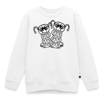 2 Raupe Mittelfinger Beleidigung Sonnenbrille Team - Kinder Premium Organic Sweatshirt - Weiß - Vorne - AI Model Kid Male (0cm)