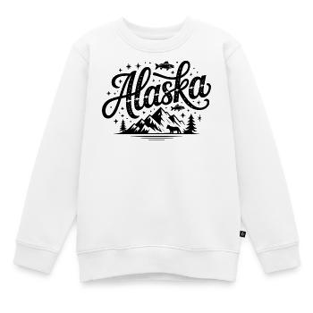 Alaska - Souvenir USA State Design - Kinder Premium Organic Sweatshirt - Weiß - Vorne - AI Model Kid Male (0cm)