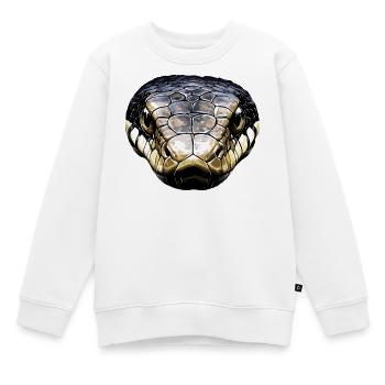 serpent, python, cobra, serpent à sonnettes, serpents - Sweat Premium enfant bio - blanc - Devant - AI Model Kid Male (0cm)